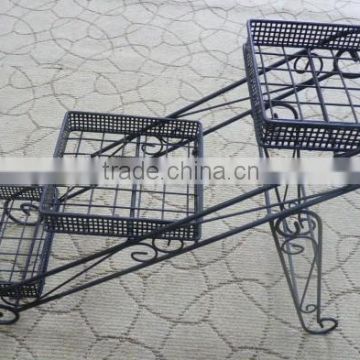 Metal black powder coating flower display rack/flower shelf(factory)