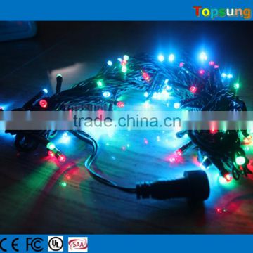 Hot sale rgb color changing led christmas lights outdoor 12v 100 bulbs