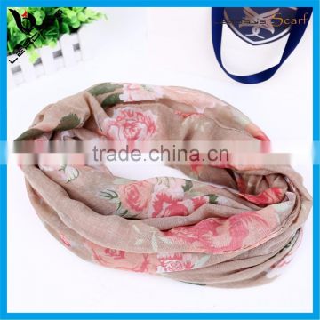 rose flower printing most popular blend infinity scarf cotton