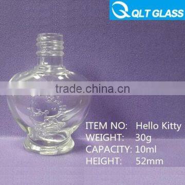 10ml hello ketty empty glass nail polish bottle