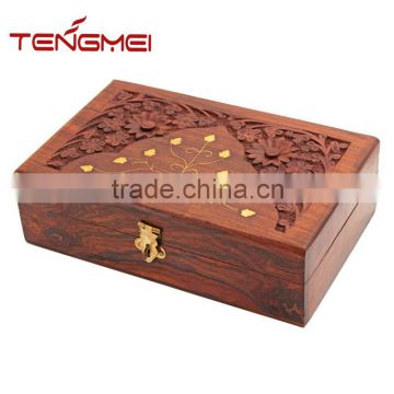 Classical curved floral wood storage box, Storage Box Organizer Multipurpose