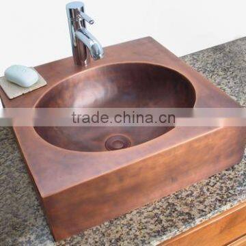 apron copper vessel sink