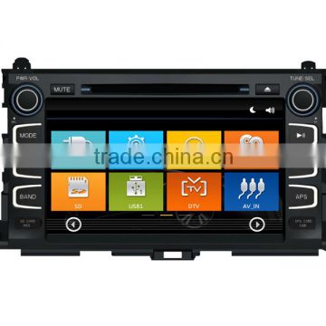 2015 car Autoparts for Toyota Highlander car Autoparts with GPS Navigation,Radio,Audio,Bluetooth,RDS,3G,wifi,V-10disc