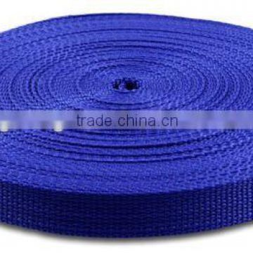 Blue plain weave nylon webbing
