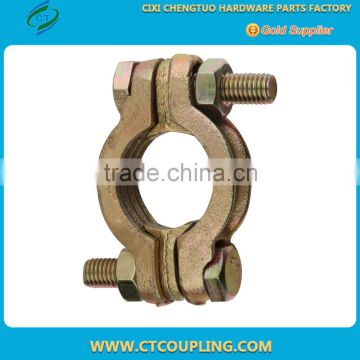 Carbon steel zn plated double bolt hose clamp