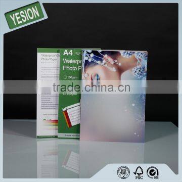 Yesion Waterproof Glossy Photo Paper, A4 Inkjet Printing Glossy Photo Paper 200gsm