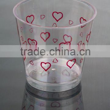 ice cream cup with love logo printing transparent cups for jelly