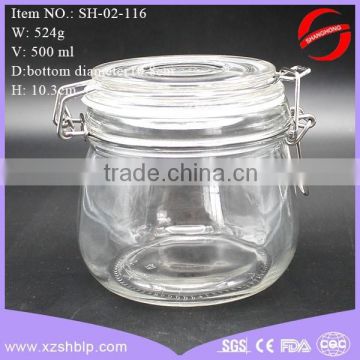 airtight 500ml glass storage jar