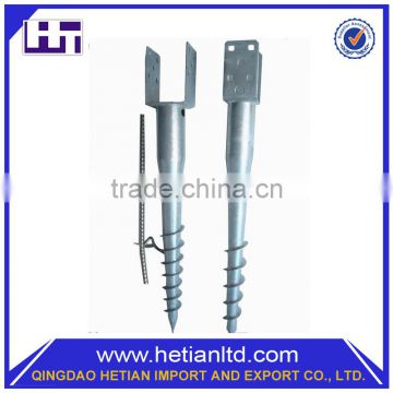Trade assurance Easily assembled Ground Metal Spike Screw Pole Anchor