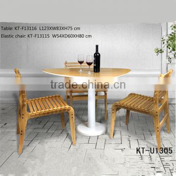 Natural bamboo table and chair for relax furniture