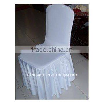 spandex chair cover with skirting white lycra chair cover for weddings