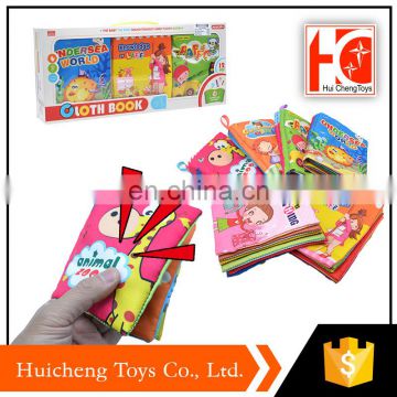 six different cartoon ring paper cloth book baby educational toys with high quality