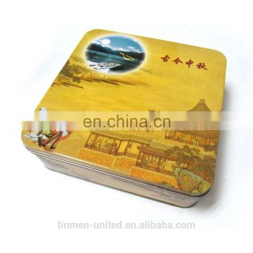 Customized square mooncake tin box