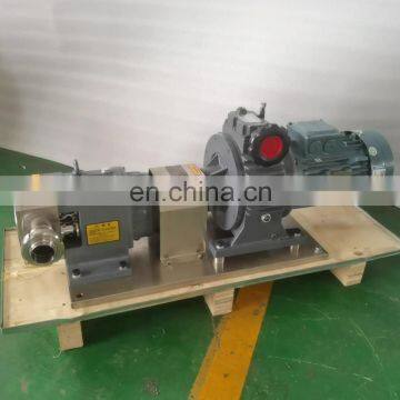Food grade rotary lobe beer sanitary pump positive displacement pump for Chocolate,oil,honey transfer