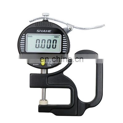 SHAHE 0-10mm 0.4'' 0.001 mm Digital Thickness Gauge for Leather , Paper , Fabric electronic thickness gauge