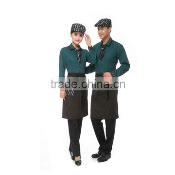 wholesale custom hotel staff uniform with hat
