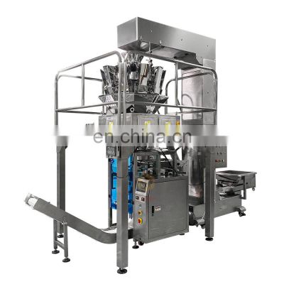 High quality price automatic frozen seafood shrimp packing packaging machine with 10 head weigher
