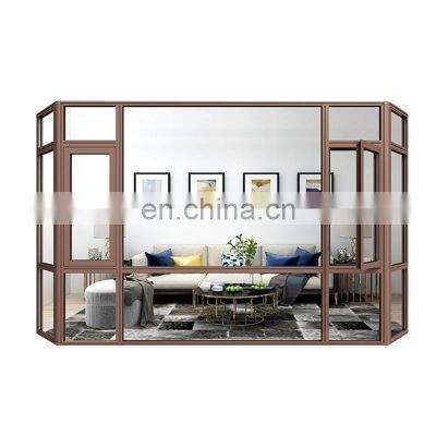 American Style Aluminum Frame Double Glazed Tempered Glass Aluminium Casement Window