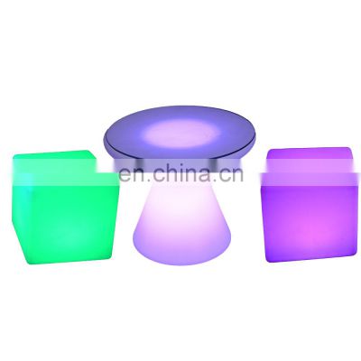 mobile bar led cocktail table square vip stools cube led outdoor waterproof RGB bar stools