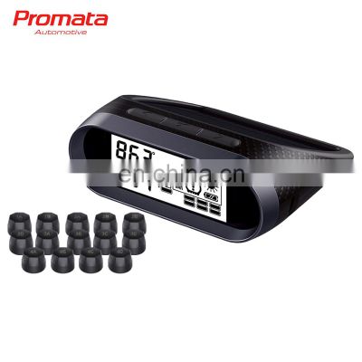Promata 0-200PSI Wireless Solar Powered TPMS Tire Pressure Monitoring System Auto Tyre Pressure Monitor Digital Ce