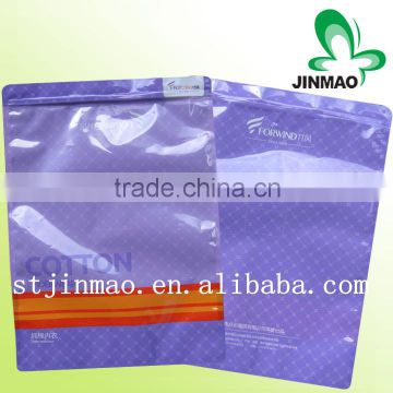 Custom printed plastic zipper bag for garment packing