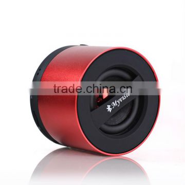 Red mini bluetooth speaker wih microphone