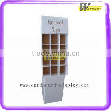 Promotion Compartment Paper Floor Supermarket Display Stand