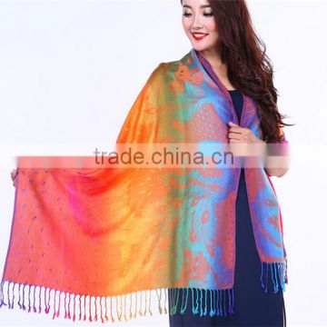 fashion colorful digital print long scarf for girls