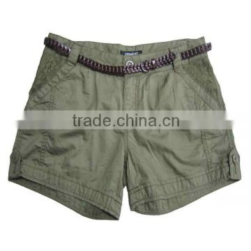 2013 new design ladies fashion shorts with belts for women fashion shorts 2013