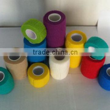 ( S )Manufacturer of flexbible elastic cohesive bandage various colour 5cm*4.5m,7.5cm*4.5m (CE,FDA approved) gold supplier