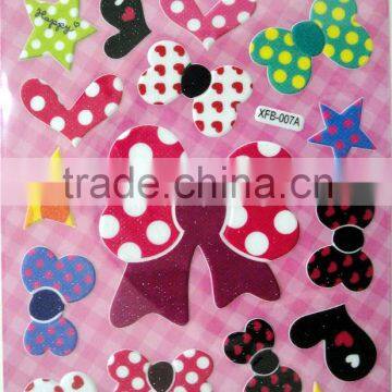 Clear black Rhinestone puffy sticker