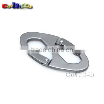 8-Shaped Aluminum Carabiner Snap Hook Clip Keychain Gray For Paracord Hiking Bottle Scouts Buckle Tools #FLQ092