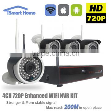 Looline 720P HD Wifi CCTV Camera 4ch Security Kit System Include Wifi NVR