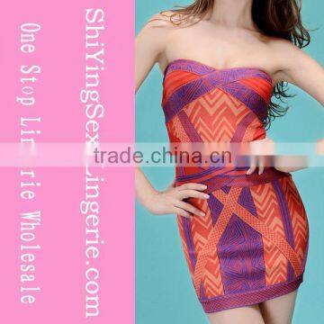 Victo Claret Party Bandage Dress fashion in china sexy bandage