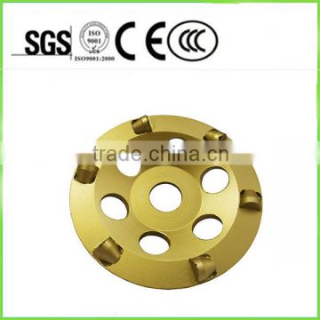 Aggressive 5inch half PCD grinding cup wheel for concrete coating and paint