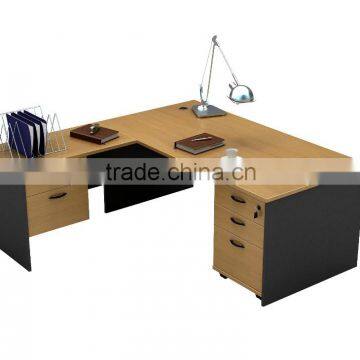 Cheap L shape straight melamine office desk