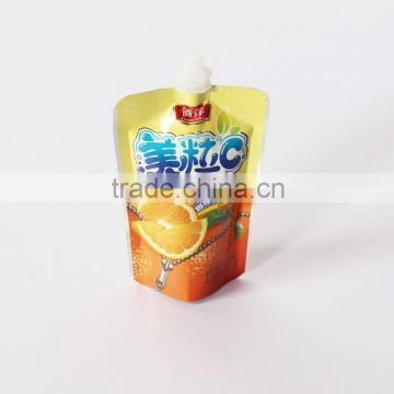 squzzable pouch with spout beverage bag