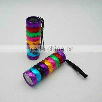 Aluminum bamboo LED flashlight with colorful rainbow color