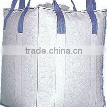 pp white FIBC jumbo bag with cross conner/container tubular big bag