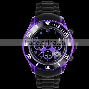 catching purple LED case watch sale new design 1.3.5ATM with CE, ROHS