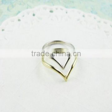 Fashion Jewelry 925 Sterling Silver V Shaped Ring