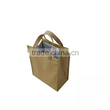 stylish fold cheap kraft paper cooler bag lunch bag kid lunch bag wholesale
