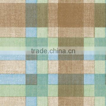 2015 Newest printed checked design plastic pvc tablecloth with lace/waved/straight edge