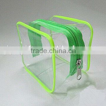 Clear transparent pvc clear luxury cosmetic bag