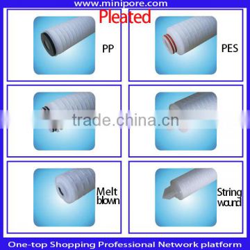 membrane pleated filter cartridge/polypropylene pleated filter cartridge/pleated water filter cartridge