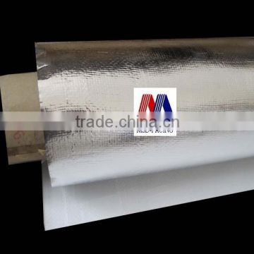 Silver heat resistant woven cloth coated aluminum PET film