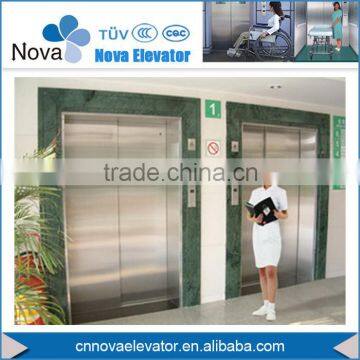 1.0m/s 1600kg Machine Room Passenger Bed Elevator for Hospital