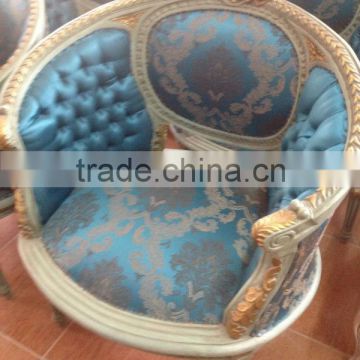 Blue royal antique round armchair