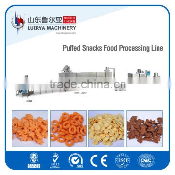 China supplier 200-250kg/h full automatic snack food extruder machine