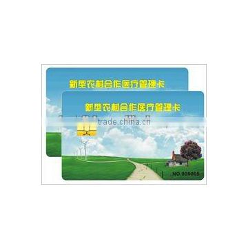 Golden supplier plastic cards with simple visible contact chip
